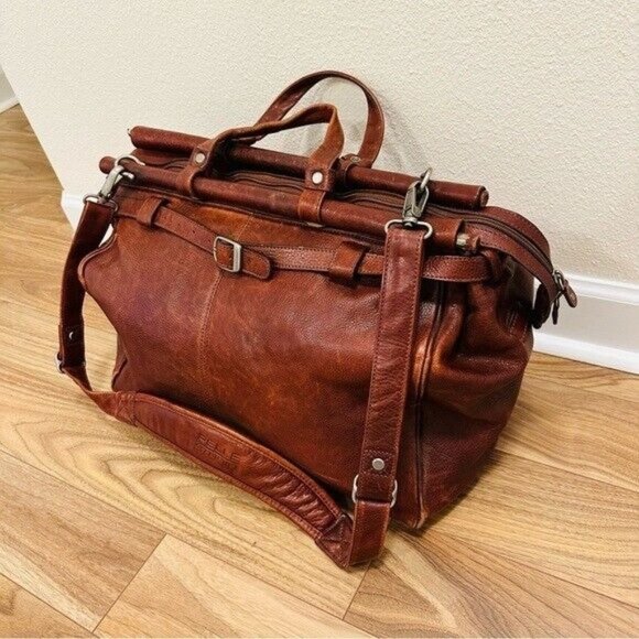 Vintage Cognac Large Wilson's Leather Pelle Studio DuffleOvernight Bag - Picture 2 of 11